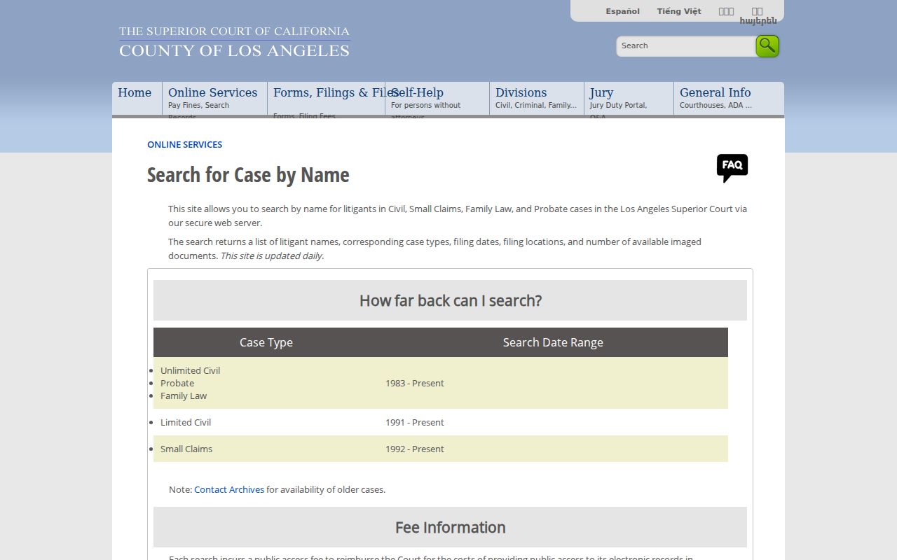 Duarte people search civil court name search screen